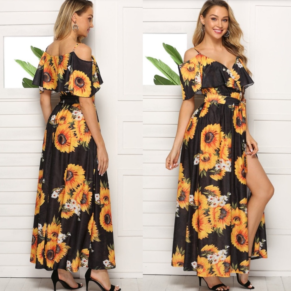 Sunflower maxi dress M